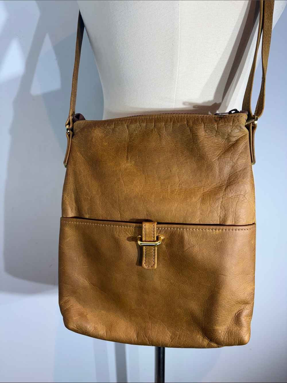 Barnstorm Leathers Crossbody Bag Tan Leather Made in Canada Boho Vintage